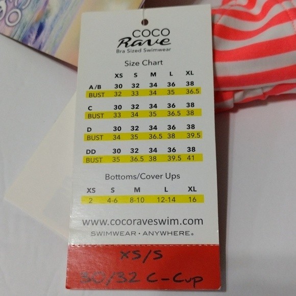 NWT Coco Rave Two Piece Swimwear Swimsuit Bikini Set XS/S 30/32C $110 - Picture 14 of 15